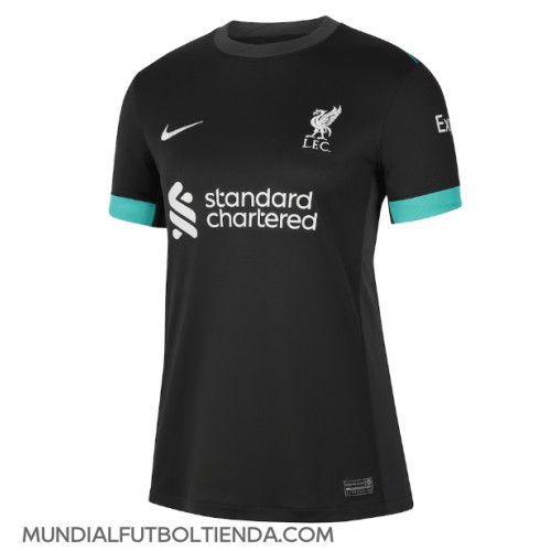 Camiseta Liverpool Segunda Equipación Replica 2024-25 para mujer mangas cortas